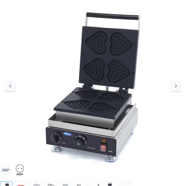  Βαφλιέρα καρδιάς - 4 τεμάχια σε ξυλάκια